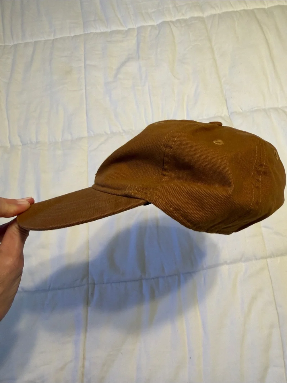 Carhartt Brown Canvas Low-Profile Cap with Logo Patch